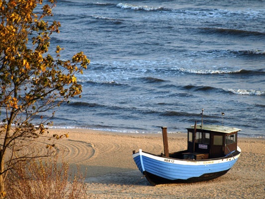 Kutter am Strand